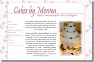 Cakes by Monica website screen capture