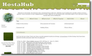 HostaHub website screen capture