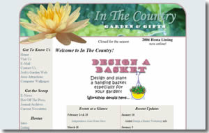In The Country Garden & Gifts website screen capture