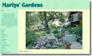 Marlys' Gardens website screen capture