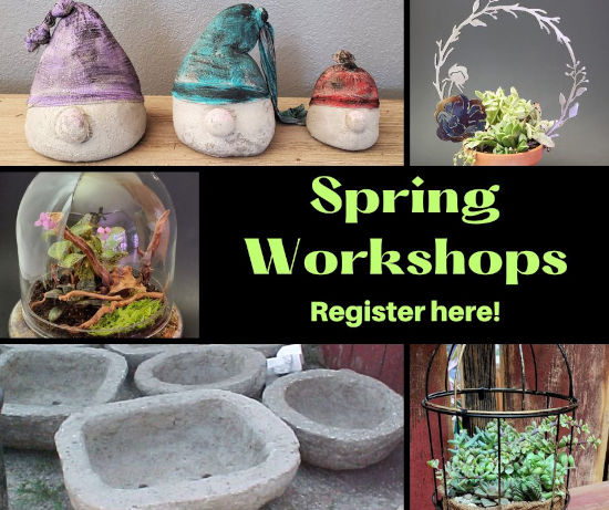 Spring Workshops - Reserve your spot today!