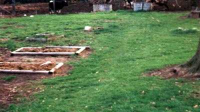 This is a (poor) shot of the area before the first water garden was installed.  This picture was taken in May 1993.